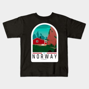 Norway Fjords Sticker, Norway lovers, Happy country, Travel Kids T-Shirt